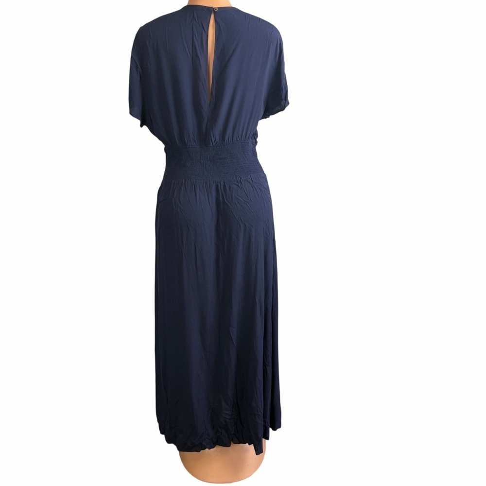 Wilfred Navy Blue Maxi Dress with Smocked Waist - Picture 11 of 13